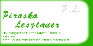 piroska leszlauer business card